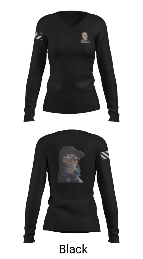 Women's Long Sleeve Vneck Shirt, 2nd Per. Foster GEO2nd Per. Foster GEO, , Teamtime, Team time, sublimation, custom sports apparel, team uniforms, spirit wear, spiritwear, sports uniforms, custom shirts, team store, custom team store, fundraiser sports, apparel fundraiser