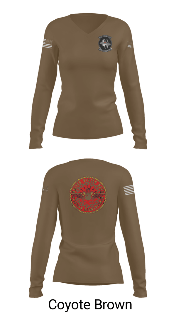 Women's Long Sleeve Vneck Shirt, , Navy, Teamtime, Team time, sublimation, custom sports apparel, team uniforms, spirit wear, spiritwear, sports uniforms, custom shirts, team store, custom team store, fundraiser sports, apparel fundraiser