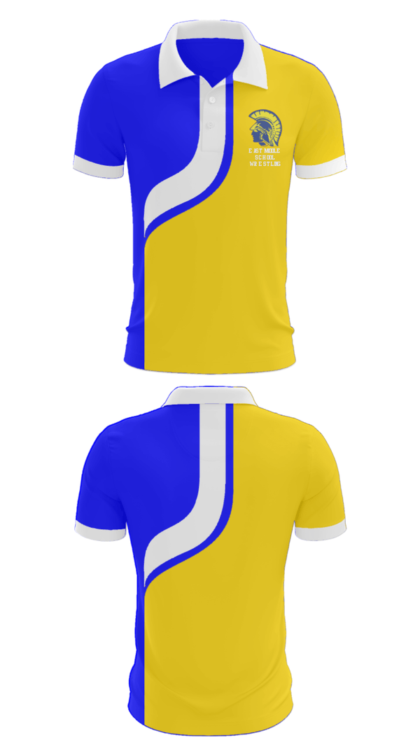 Short Sleeve Performance Polo, East Middle School Wrestling, Wrestling, Teamtime, Team time, sublimation, custom sports apparel, team uniforms, spirit wear, spiritwear, sports uniforms, custom shirts, team store, custom team store, fundraiser sports, apparel fundraiser