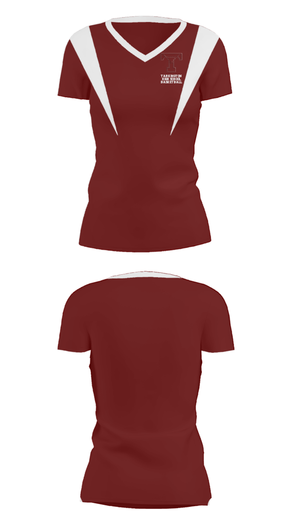 Women's Short Sleeve Vneck Shirt, Tarkington High School Basketball, Women's Basketball, Teamtime, Team time, sublimation, custom sports apparel, team uniforms, spirit wear, spiritwear, sports uniforms, custom shirts, team store, custom team store, fundraiser sports, apparel fundraiser