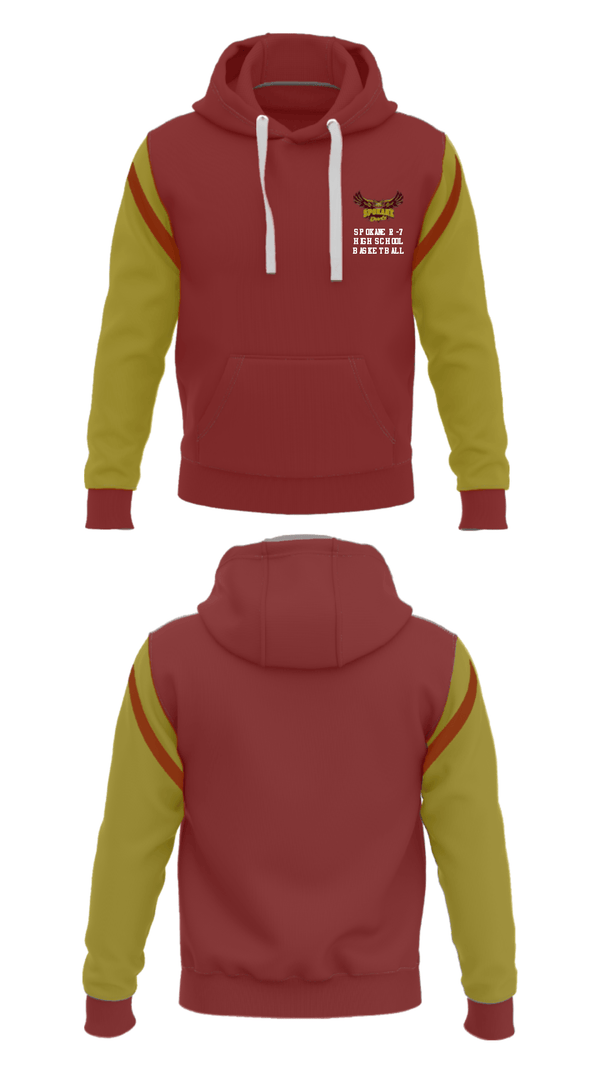 Hoodie, Spokane R-7 High School Basketball, Men's Basketball, Teamtime, Team time, sublimation, custom sports apparel, team uniforms, spirit wear, spiritwear, sports uniforms, custom shirts, team store, custom team store, fundraiser sports, apparel fundraiser