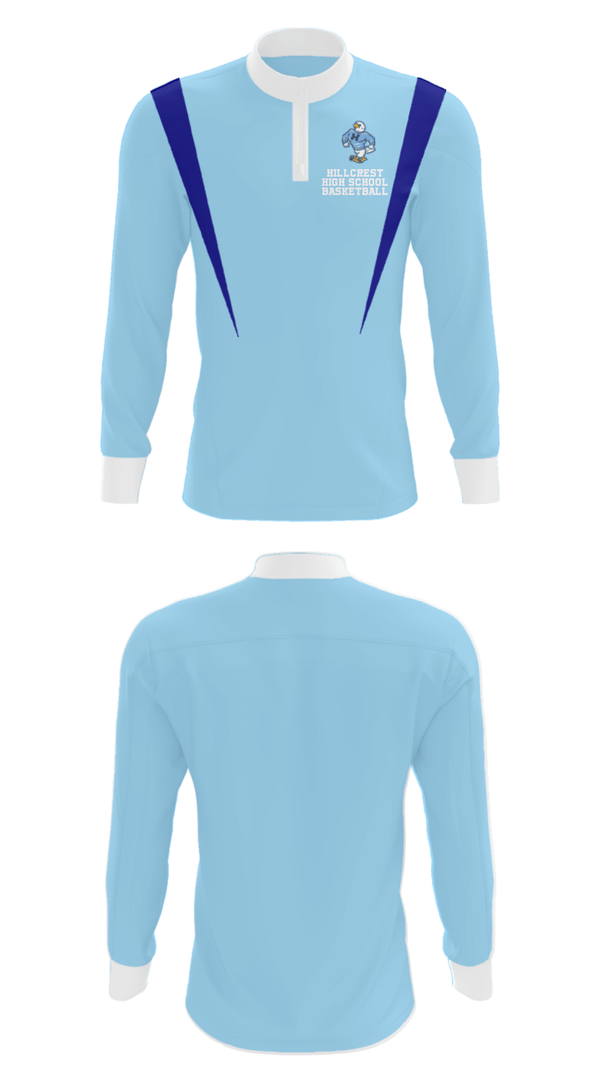 Quarter Zip Jacket, Hillcrest High School Basketball, Men's Basketball, Teamtime, Team time, sublimation, custom sports apparel, team uniforms, spirit wear, spiritwear, sports uniforms, custom shirts, team store, custom team store, fundraiser sports, apparel fundraiser