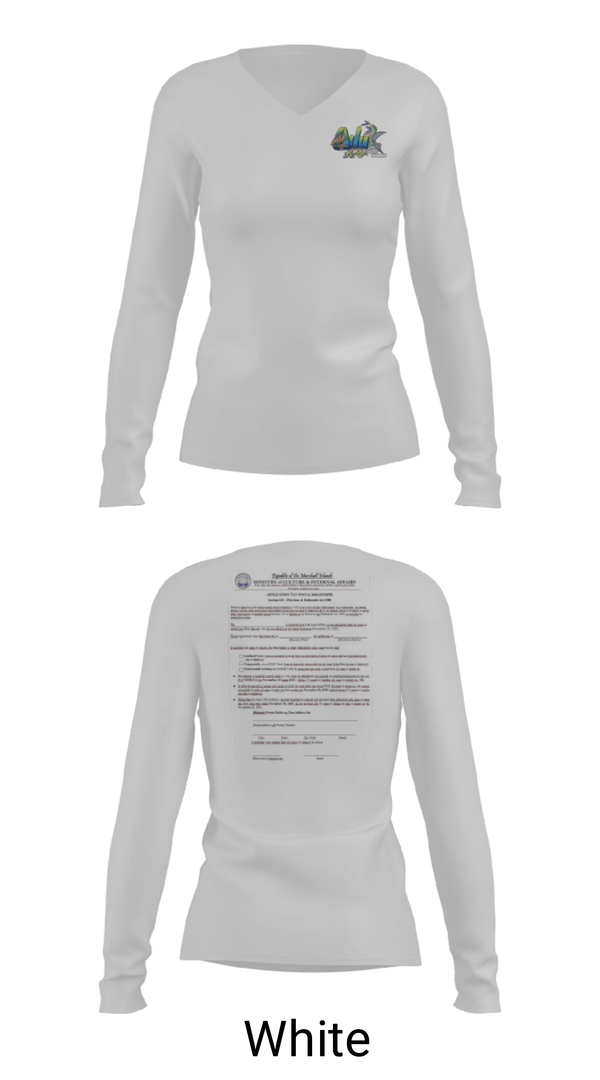 Women's Long Sleeve Vneck Shirt, Ailuk kijen bid, Baseball, Teamtime, Team time, sublimation, custom sports apparel, team uniforms, spirit wear, spiritwear, sports uniforms, custom shirts, team store, custom team store, fundraiser sports, apparel fundraiser