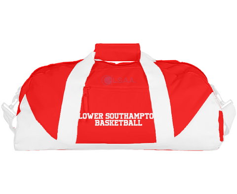 Duffle Bag, Lower Southampton Basketball, Men's Basketball, Teamtime, Team time, sublimation, custom sports apparel, team uniforms, spirit wear, spiritwear, sports uniforms, custom shirts, team store, custom team store, fundraiser sports, apparel fundraiser
