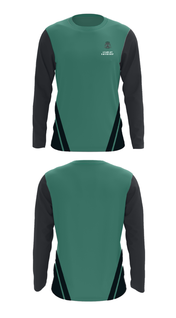 Long Sleeve Performance Shirt, A class act barbershop, , Teamtime, Team time, sublimation, custom sports apparel, team uniforms, spirit wear, spiritwear, sports uniforms, custom shirts, team store, custom team store, fundraiser sports, apparel fundraiser