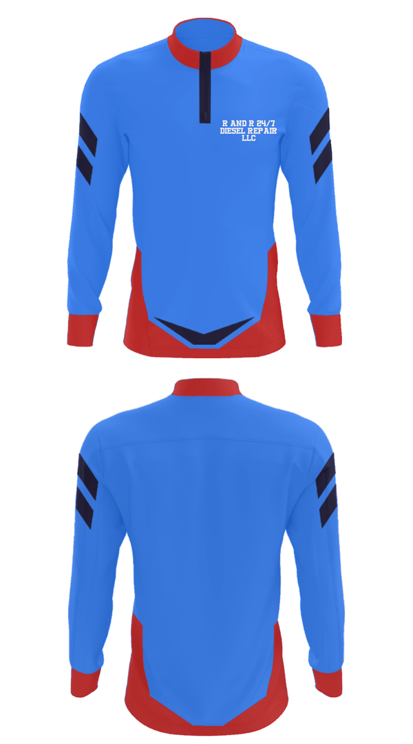 Quarter Zip Jacket, R and R 24/7 Diesel Repair LLC, , Teamtime, Team time, sublimation, custom sports apparel, team uniforms, spirit wear, spiritwear, sports uniforms, custom shirts, team store, custom team store, fundraiser sports, apparel fundraiser