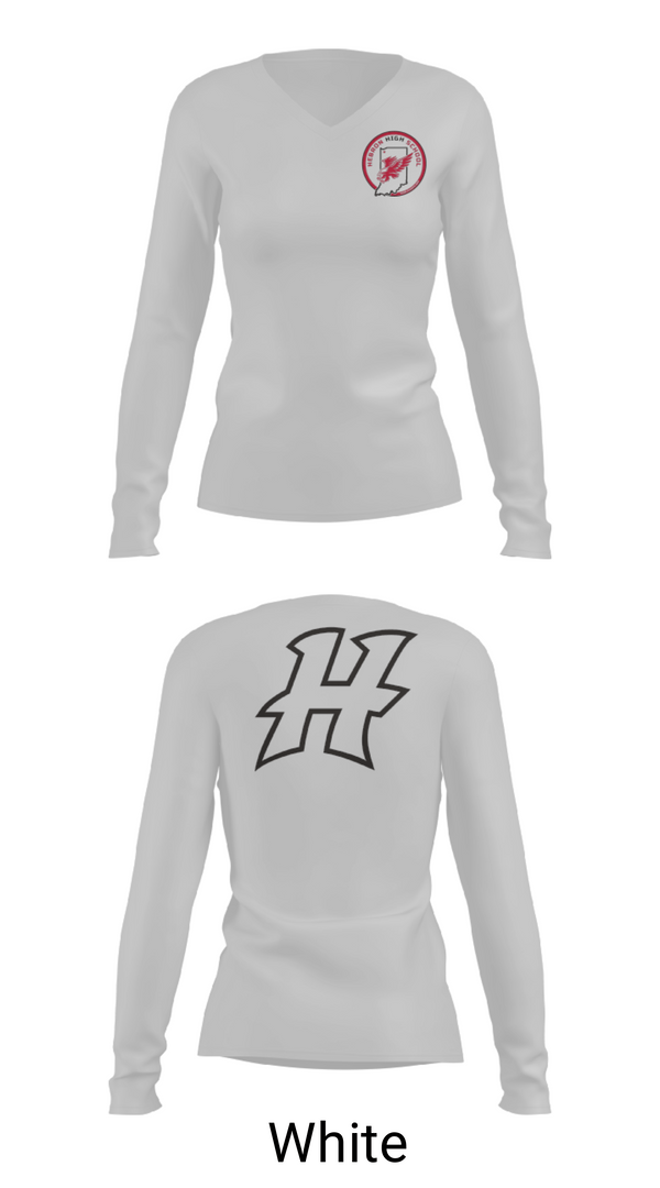 Women's Long Sleeve Vneck Shirt, Hebron High School Basketball, Women's Basketball, Teamtime, Team time, sublimation, custom sports apparel, team uniforms, spirit wear, spiritwear, sports uniforms, custom shirts, team store, custom team store, fundraiser sports, apparel fundraiser
