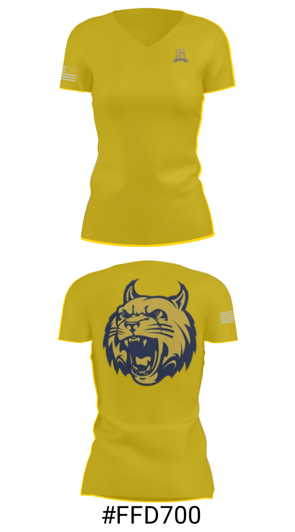 Women's Short Sleeve Vneck Shirt, Springfield High School Bowling, Bowling, Teamtime, Team time, sublimation, custom sports apparel, team uniforms, spirit wear, spiritwear, sports uniforms, custom shirts, team store, custom team store, fundraiser sports, apparel fundraiser