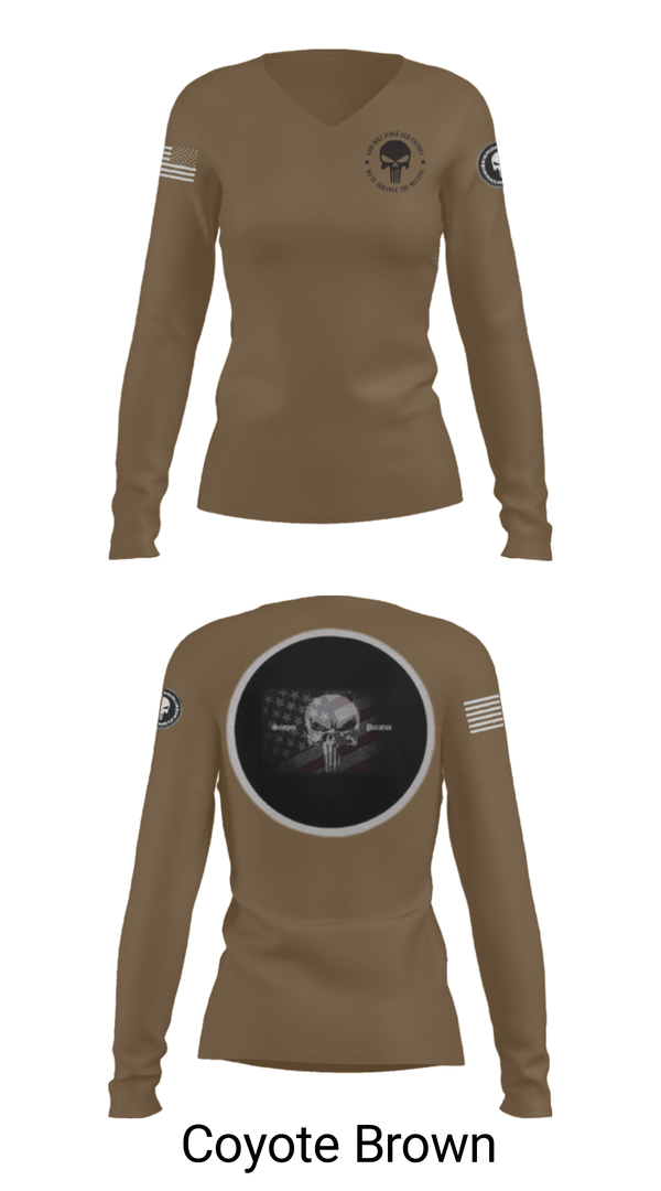 Women's Long Sleeve Vneck Shirt, , Marines, Teamtime, Team time, sublimation, custom sports apparel, team uniforms, spirit wear, spiritwear, sports uniforms, custom shirts, team store, custom team store, fundraiser sports, apparel fundraiser