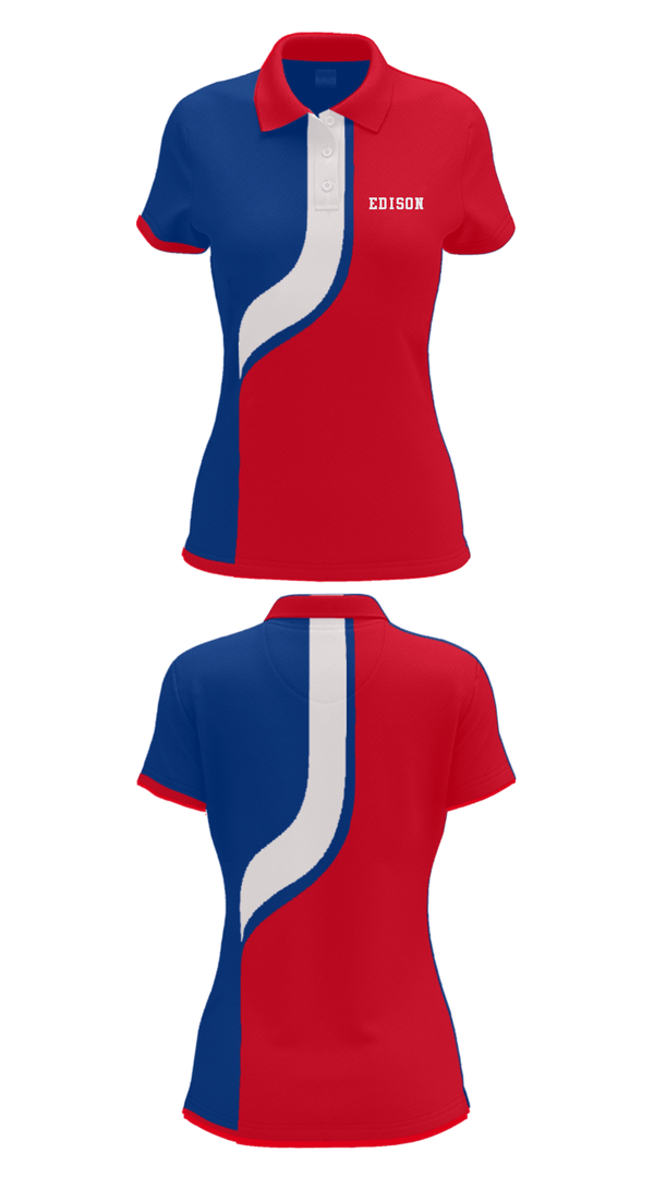 Women's Short Sleeve Performance Polo, EDISON, Wrestling, Teamtime, Team time, sublimation, custom sports apparel, team uniforms, spirit wear, spiritwear, sports uniforms, custom shirts, team store, custom team store, fundraiser sports, apparel fundraiser