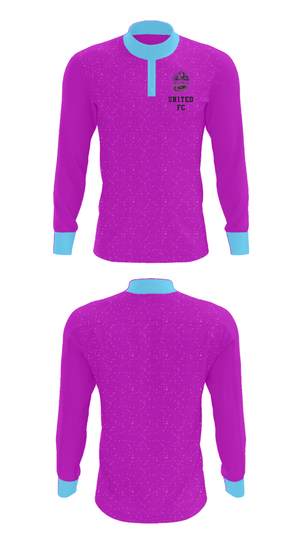 Quarter Zip Jacket, United FC, Men's Soccer, Teamtime, Team time, sublimation, custom sports apparel, team uniforms, spirit wear, spiritwear, sports uniforms, custom shirts, team store, custom team store, fundraiser sports, apparel fundraiser