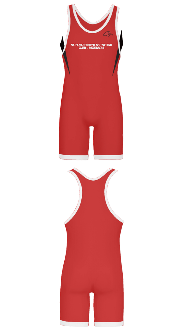 Wrestling Singlet, Saranac Youth Wrestling Club - Redhawks, Wrestling, Teamtime, Team time, sublimation, custom sports apparel, team uniforms, spirit wear, spiritwear, sports uniforms, custom shirts, team store, custom team store, fundraiser sports, apparel fundraiser