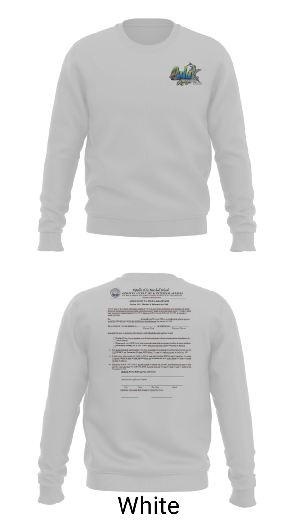 Crew Neck Sweatshirt, Ailuk kijen bid, Baseball, Teamtime, Team time, sublimation, custom sports apparel, team uniforms, spirit wear, spiritwear, sports uniforms, custom shirts, team store, custom team store, fundraiser sports, apparel fundraiser
