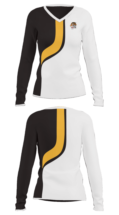 Women's Long Sleeve Vneck Shirt, Walnut Hill Elementary School, Spirit Store, Teamtime, Team time, sublimation, custom sports apparel, team uniforms, spirit wear, spiritwear, sports uniforms, custom shirts, team store, custom team store, fundraiser sports, apparel fundraiser