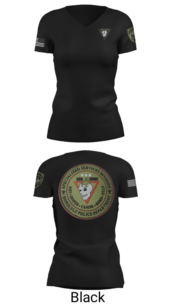 Women's Short Sleeve Vneck Shirt, SSD, Police, Teamtime, Team time, sublimation, custom sports apparel, team uniforms, spirit wear, spiritwear, sports uniforms, custom shirts, team store, custom team store, fundraiser sports, apparel fundraiser