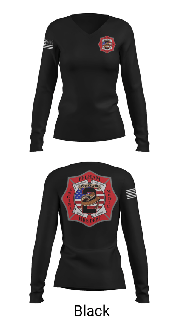 Women's Long Sleeve Vneck Shirt, Group 2, Fire Department, Teamtime, Team time, sublimation, custom sports apparel, team uniforms, spirit wear, spiritwear, sports uniforms, custom shirts, team store, custom team store, fundraiser sports, apparel fundraiser