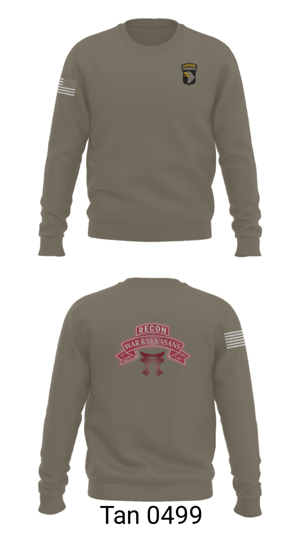 Crew Neck Sweatshirt, 1-33 CAV, Army, Teamtime, Team time, sublimation, custom sports apparel, team uniforms, spirit wear, spiritwear, sports uniforms, custom shirts, team store, custom team store, fundraiser sports, apparel fundraiser