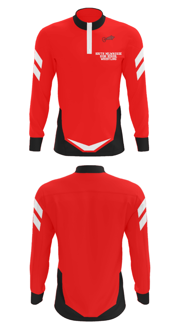 Quarter Zip Jacket, South Milwaukee High School Wrestling, Wrestling, Teamtime, Team time, sublimation, custom sports apparel, team uniforms, spirit wear, spiritwear, sports uniforms, custom shirts, team store, custom team store, fundraiser sports, apparel fundraiser