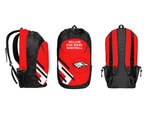 Gear Bag, Bellaire High School Basketball, Men's Basketball, Teamtime, Team time, sublimation, custom sports apparel, team uniforms, spirit wear, spiritwear, sports uniforms, custom shirts, team store, custom team store, fundraiser sports, apparel fundraiser