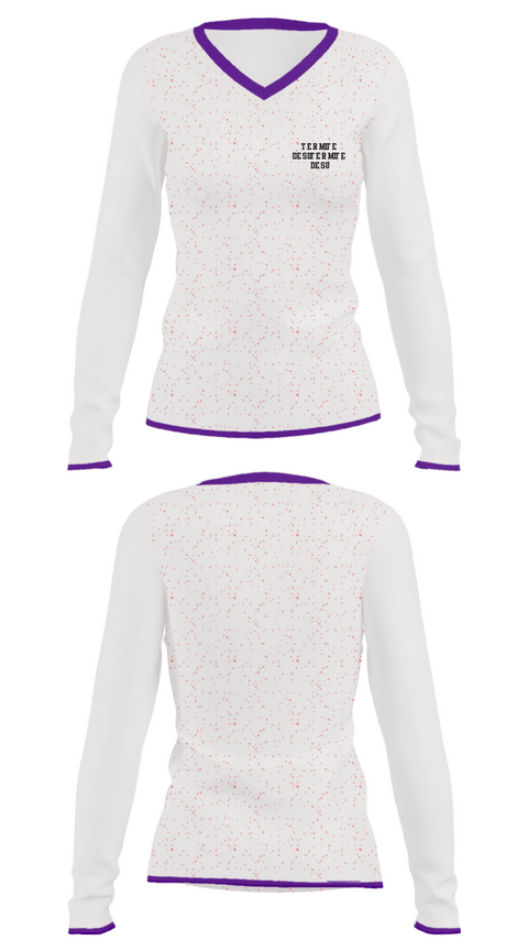 Women's Long Sleeve Vneck Shirt, Termite Desu, , Teamtime, Team time, sublimation, custom sports apparel, team uniforms, spirit wear, spiritwear, sports uniforms, custom shirts, team store, custom team store, fundraiser sports, apparel fundraiser