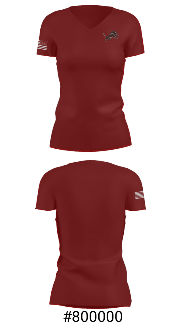 Women's Short Sleeve Vneck Shirt, Blanchard High School, Spirit Store, Teamtime, Team time, sublimation, custom sports apparel, team uniforms, spirit wear, spiritwear, sports uniforms, custom shirts, team store, custom team store, fundraiser sports, apparel fundraiser