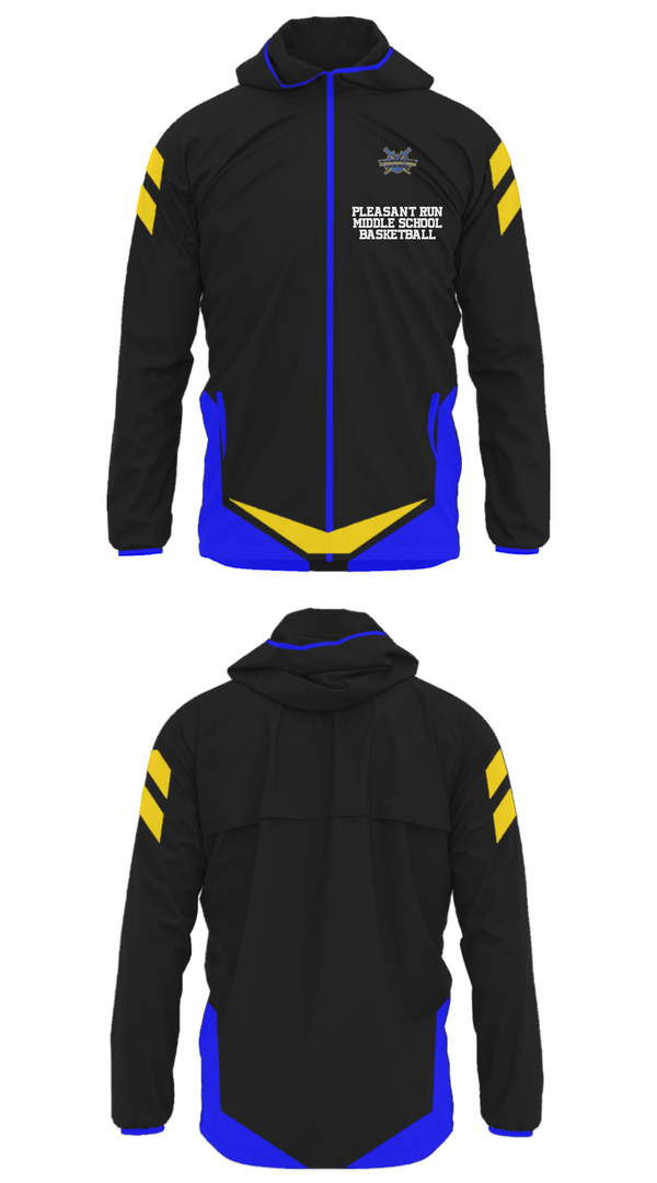 Windbreaker, Pleasant Run Middle School Basketball, Men's Basketball, Teamtime, Team time, sublimation, custom sports apparel, team uniforms, spirit wear, spiritwear, sports uniforms, custom shirts, team store, custom team store, fundraiser sports, apparel fundraiser