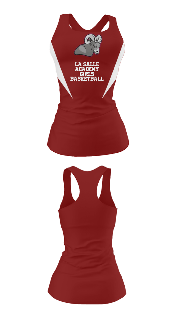 Tank Top, La Salle Academy Girls Basketball, Women's Basketball, Teamtime, Team time, sublimation, custom sports apparel, team uniforms, spirit wear, spiritwear, sports uniforms, custom shirts, team store, custom team store, fundraiser sports, apparel fundraiser