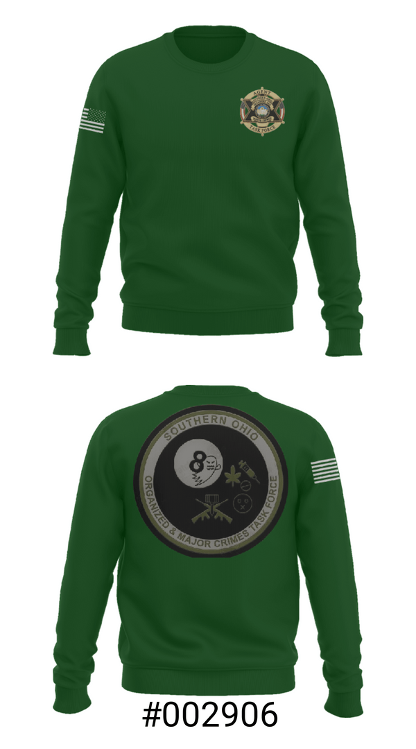 Crew Neck Sweatshirt, Southern Ohio Organized and Major Crimes Task Force, Police, Teamtime, Team time, sublimation, custom sports apparel, team uniforms, spirit wear, spiritwear, sports uniforms, custom shirts, team store, custom team store, fundraiser sports, apparel fundraiser