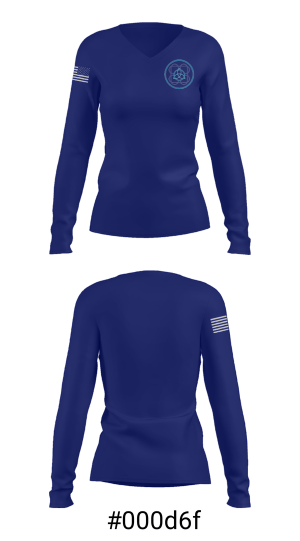Women's Long Sleeve Vneck Shirt, The Springs A Montessori School, Spirit Store, Teamtime, Team time, sublimation, custom sports apparel, team uniforms, spirit wear, spiritwear, sports uniforms, custom shirts, team store, custom team store, fundraiser sports, apparel fundraiser