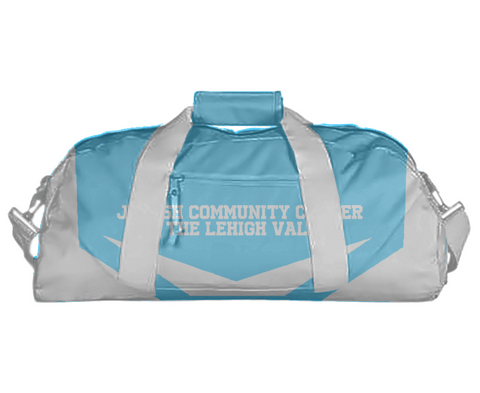 Duffle Bag, Jewish Community Center of the Lehigh Valley, Spirit Store, Teamtime, Team time, sublimation, custom sports apparel, team uniforms, spirit wear, spiritwear, sports uniforms, custom shirts, team store, custom team store, fundraiser sports, apparel fundraiser