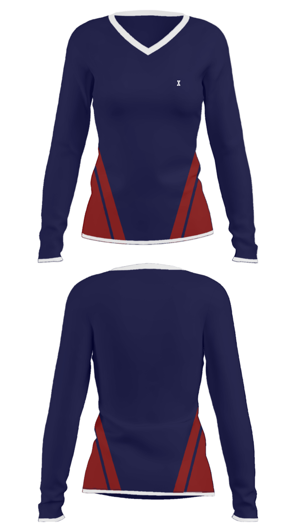 Women's Long Sleeve Vneck Shirt, x, Cross Country, Teamtime, Team time, sublimation, custom sports apparel, team uniforms, spirit wear, spiritwear, sports uniforms, custom shirts, team store, custom team store, fundraiser sports, apparel fundraiser