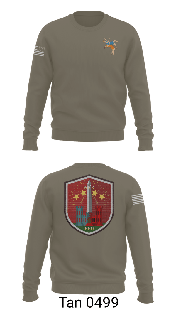 Crew Neck Sweatshirt, 673 EFD Vs. 134 FEST, Army, Teamtime, Team time, sublimation, custom sports apparel, team uniforms, spirit wear, spiritwear, sports uniforms, custom shirts, team store, custom team store, fundraiser sports, apparel fundraiser