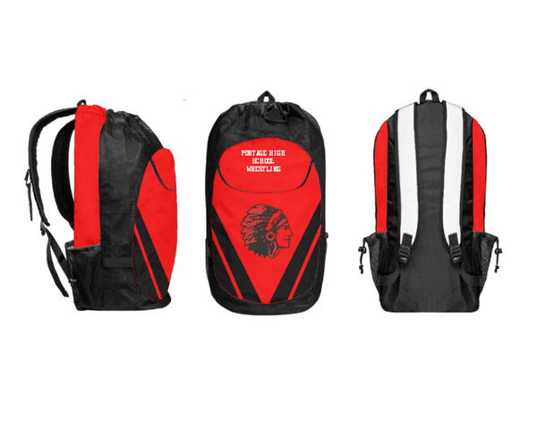 Gear Bag, Portage High School Wrestling, Wrestling, Teamtime, Team time, sublimation, custom sports apparel, team uniforms, spirit wear, spiritwear, sports uniforms, custom shirts, team store, custom team store, fundraiser sports, apparel fundraiser