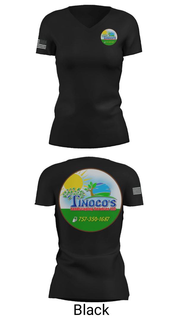 Women's Short Sleeve Vneck Shirt, Tinoco’s Services, , Teamtime, Team time, sublimation, custom sports apparel, team uniforms, spirit wear, spiritwear, sports uniforms, custom shirts, team store, custom team store, fundraiser sports, apparel fundraiser