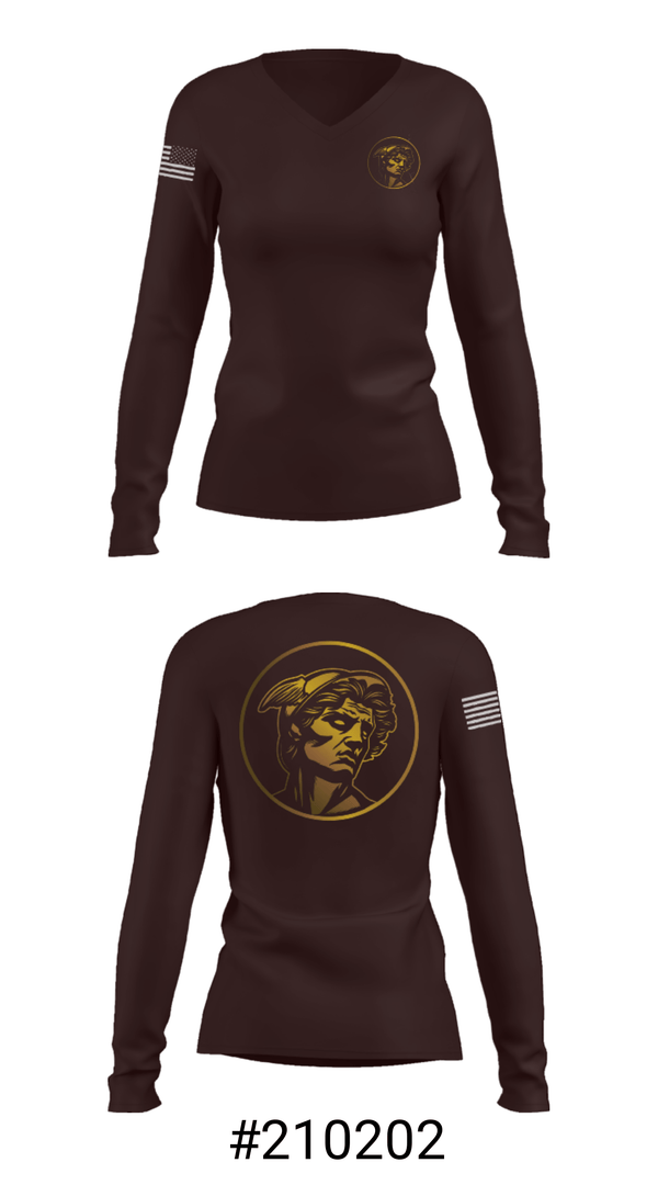 Women's Long Sleeve Vneck Shirt, Hermes Endurance, Cross Country, Teamtime, Team time, sublimation, custom sports apparel, team uniforms, spirit wear, spiritwear, sports uniforms, custom shirts, team store, custom team store, fundraiser sports, apparel fundraiser