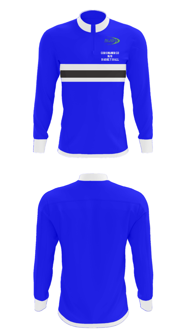 Quarter Zip Jacket, CoronaNorco Njb Basketball, Men's Basketball, Teamtime, Team time, sublimation, custom sports apparel, team uniforms, spirit wear, spiritwear, sports uniforms, custom shirts, team store, custom team store, fundraiser sports, apparel fundraiser