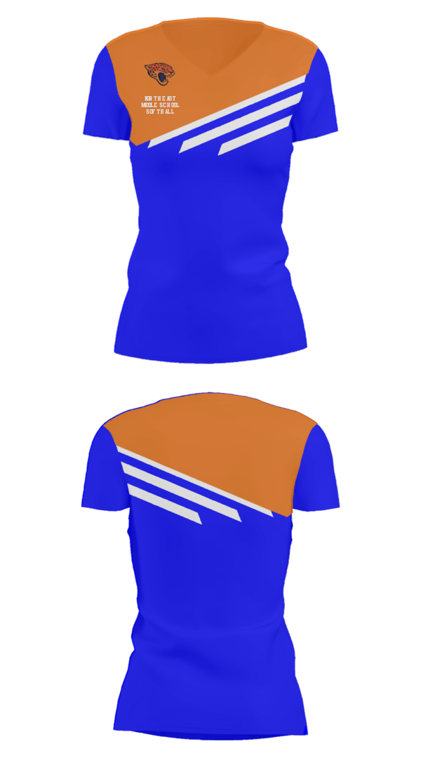 Women's Short Sleeve Vneck Shirt, Northeast Middle School Softball, Softball, Teamtime, Team time, sublimation, custom sports apparel, team uniforms, spirit wear, spiritwear, sports uniforms, custom shirts, team store, custom team store, fundraiser sports, apparel fundraiser