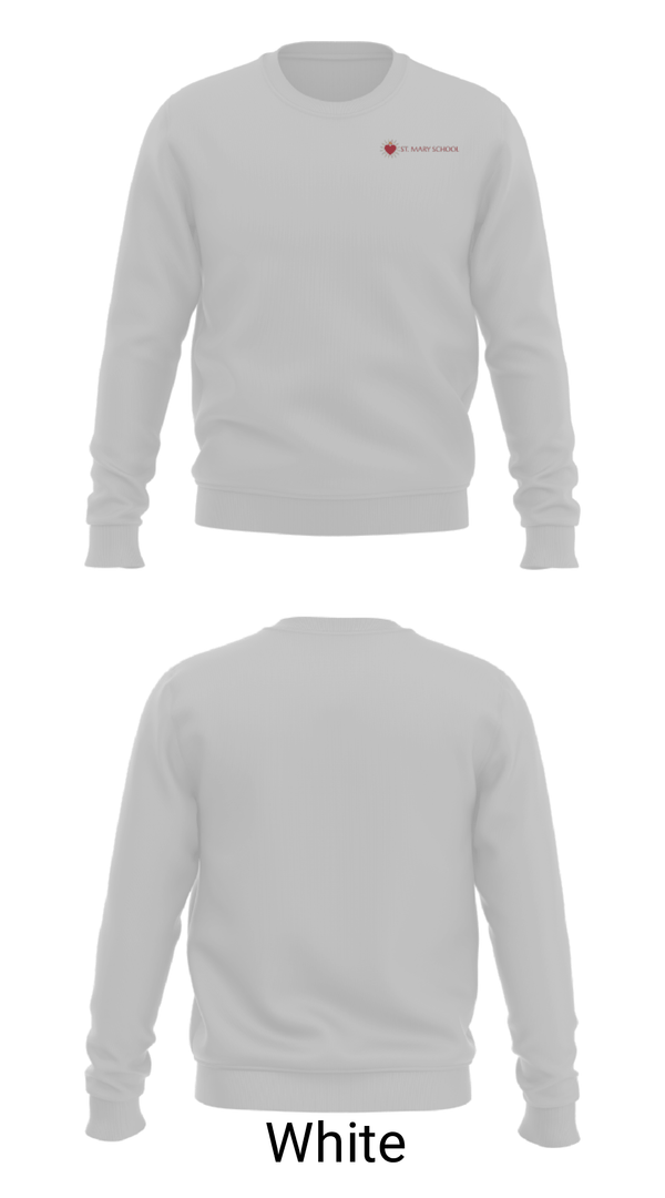 Crew Neck Sweatshirt, St Mary's School, Spirit Store, Teamtime, Team time, sublimation, custom sports apparel, team uniforms, spirit wear, spiritwear, sports uniforms, custom shirts, team store, custom team store, fundraiser sports, apparel fundraiser