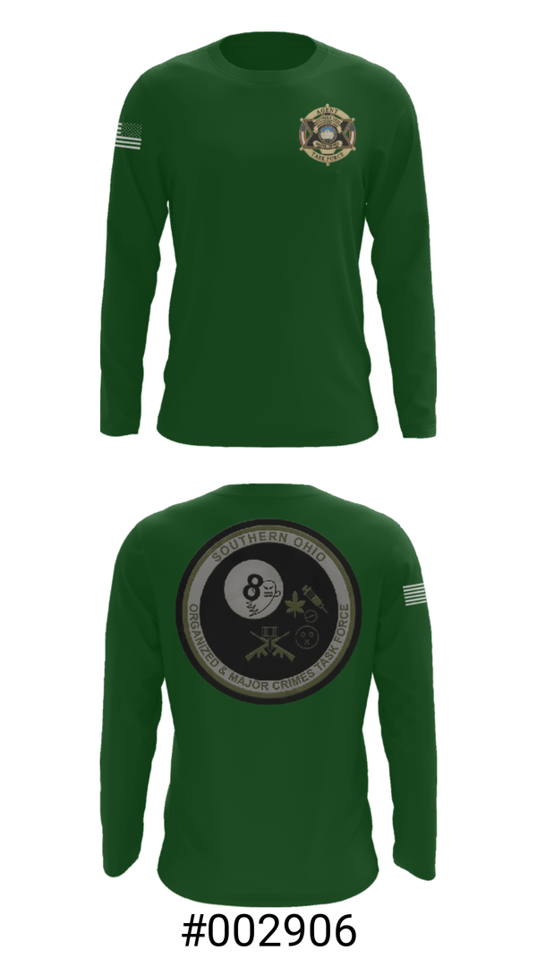 Long Sleeve Performance Shirt, Southern Ohio Organized and Major Crimes Task Force, Police, Teamtime, Team time, sublimation, custom sports apparel, team uniforms, spirit wear, spiritwear, sports uniforms, custom shirts, team store, custom team store, fundraiser sports, apparel fundraiser