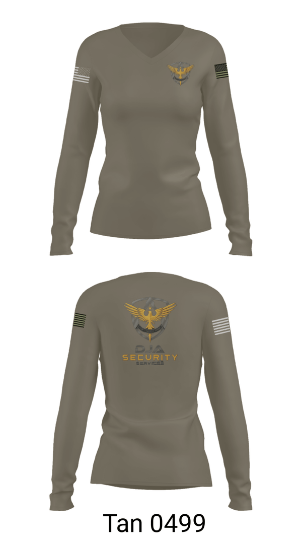 Women's Long Sleeve Vneck Shirt, DJA, Police, Teamtime, Team time, sublimation, custom sports apparel, team uniforms, spirit wear, spiritwear, sports uniforms, custom shirts, team store, custom team store, fundraiser sports, apparel fundraiser