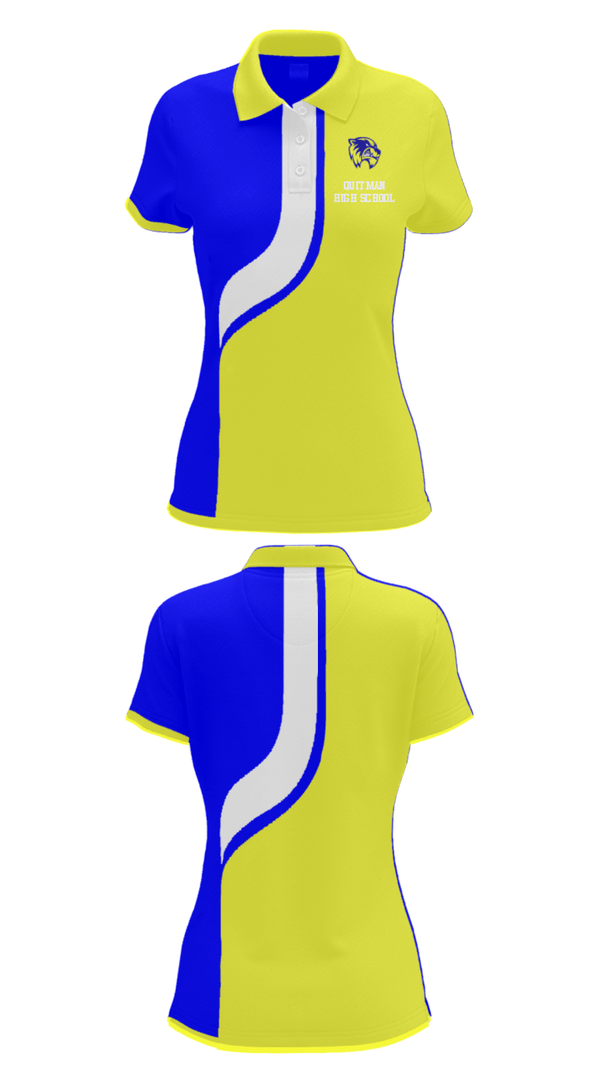 Women's Short Sleeve Performance Polo, Quitman High School, Spirit Store, Teamtime, Team time, sublimation, custom sports apparel, team uniforms, spirit wear, spiritwear, sports uniforms, custom shirts, team store, custom team store, fundraiser sports, apparel fundraiser