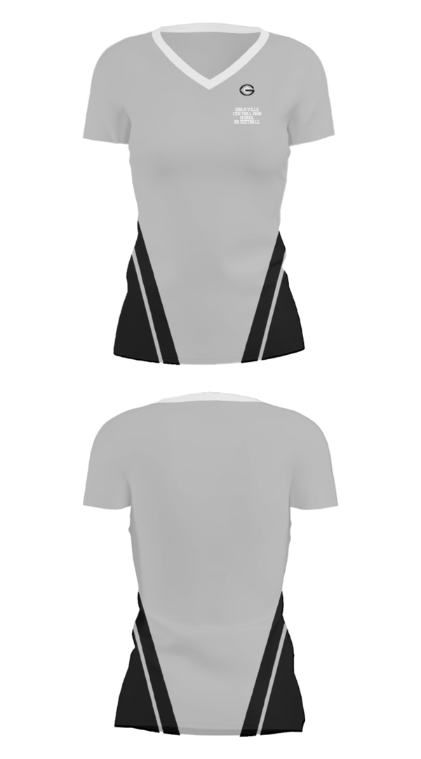 Women's Short Sleeve Vneck Shirt, Granville Central High School Basketball, Men's Basketball, Teamtime, Team time, sublimation, custom sports apparel, team uniforms, spirit wear, spiritwear, sports uniforms, custom shirts, team store, custom team store, fundraiser sports, apparel fundraiser