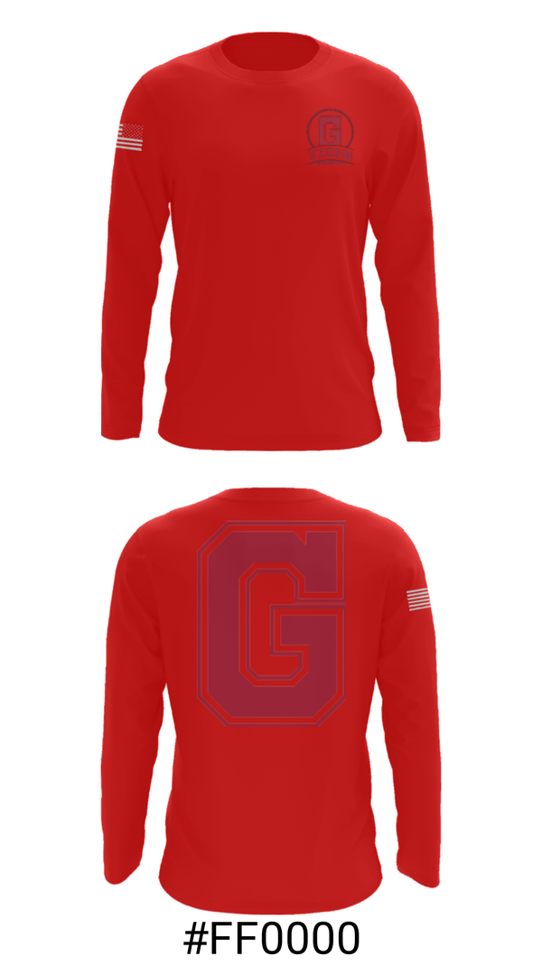 Long Sleeve Performance Shirt, Glenwood High School Wrestling, Wrestling, Teamtime, Team time, sublimation, custom sports apparel, team uniforms, spirit wear, spiritwear, sports uniforms, custom shirts, team store, custom team store, fundraiser sports, apparel fundraiser