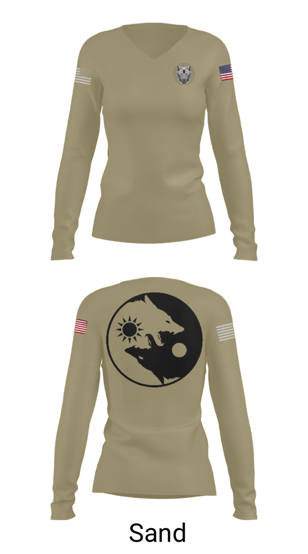 Women's Long Sleeve Vneck Shirt, Blacksmith s, National Guard, Teamtime, Team time, sublimation, custom sports apparel, team uniforms, spirit wear, spiritwear, sports uniforms, custom shirts, team store, custom team store, fundraiser sports, apparel fundraiser