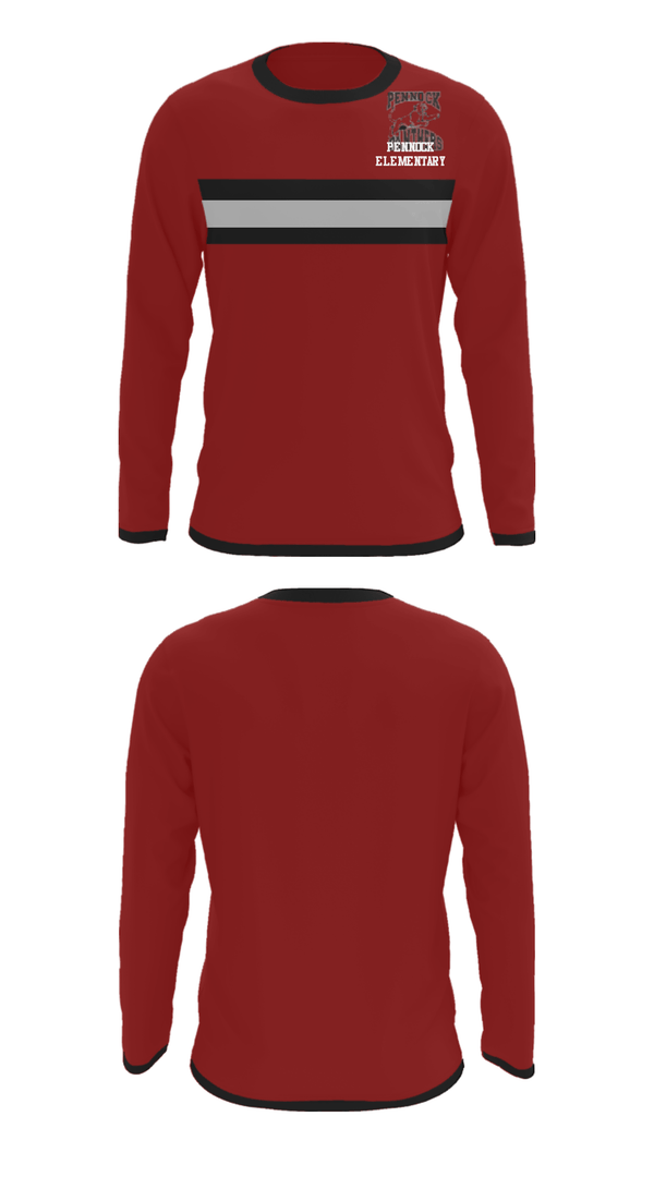 Long Sleeve Performance Shirt, Pennock Elementary, Spirit Store, Teamtime, Team time, sublimation, custom sports apparel, team uniforms, spirit wear, spiritwear, sports uniforms, custom shirts, team store, custom team store, fundraiser sports, apparel fundraiser