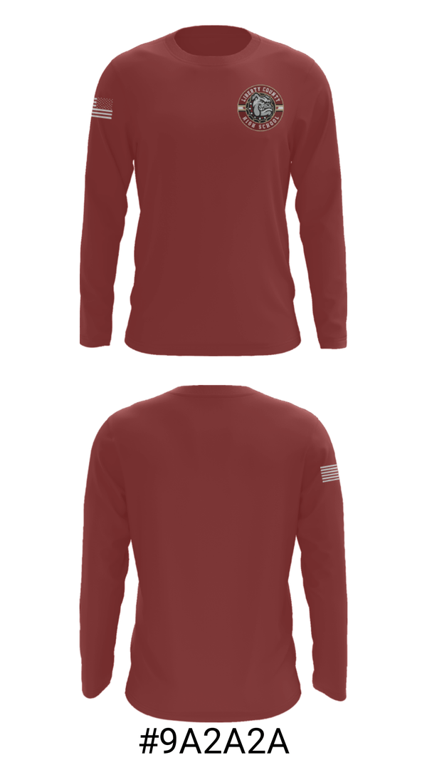 Long Sleeve Performance Shirt, Liberty County High School Wrestling, Wrestling, Teamtime, Team time, sublimation, custom sports apparel, team uniforms, spirit wear, spiritwear, sports uniforms, custom shirts, team store, custom team store, fundraiser sports, apparel fundraiser