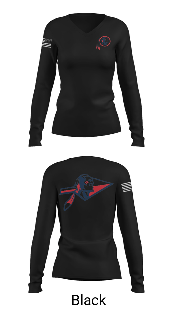 Women's Long Sleeve Vneck Shirt, South Jones High School Tennis, Tennis, Teamtime, Team time, sublimation, custom sports apparel, team uniforms, spirit wear, spiritwear, sports uniforms, custom shirts, team store, custom team store, fundraiser sports, apparel fundraiser
