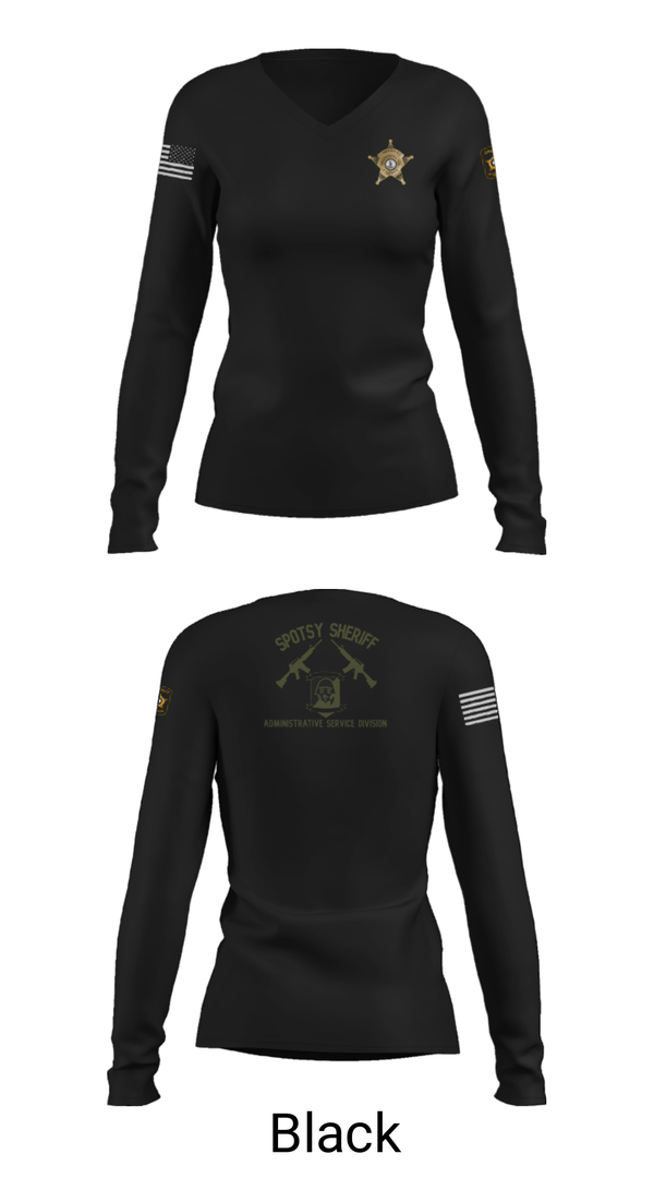 Women's Long Sleeve Vneck Shirt, , Police, Teamtime, Team time, sublimation, custom sports apparel, team uniforms, spirit wear, spiritwear, sports uniforms, custom shirts, team store, custom team store, fundraiser sports, apparel fundraiser