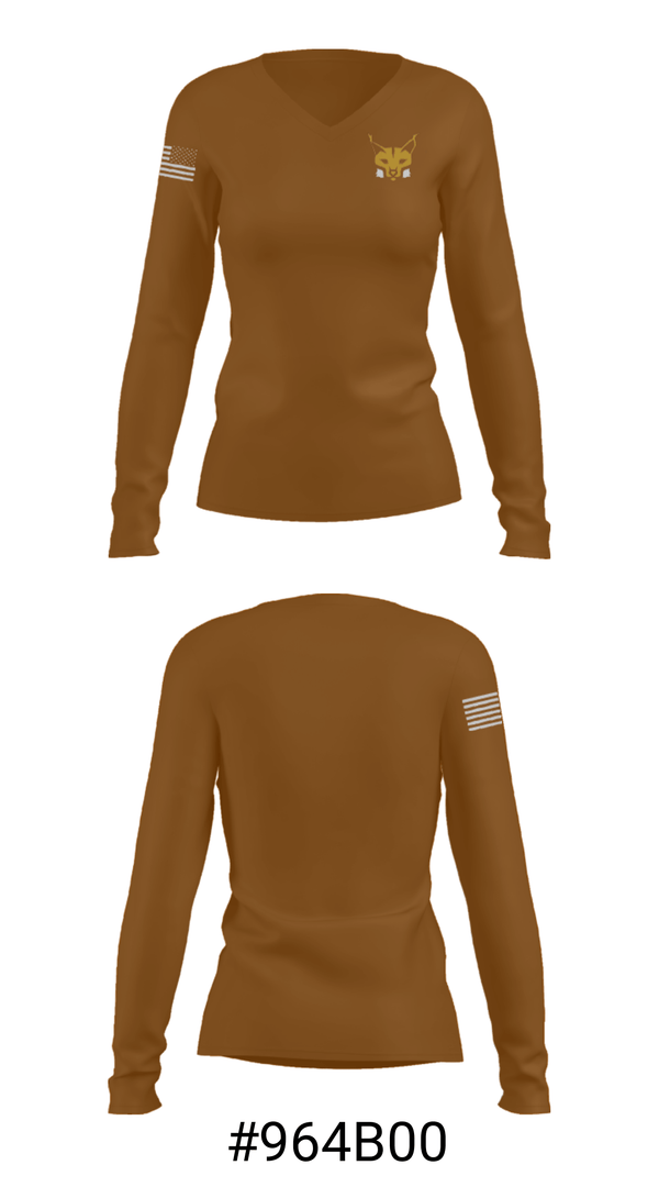 Women's Long Sleeve Vneck Shirt, Gilbert L Sena Charter High School, Spirit Store, Teamtime, Team time, sublimation, custom sports apparel, team uniforms, spirit wear, spiritwear, sports uniforms, custom shirts, team store, custom team store, fundraiser sports, apparel fundraiser
