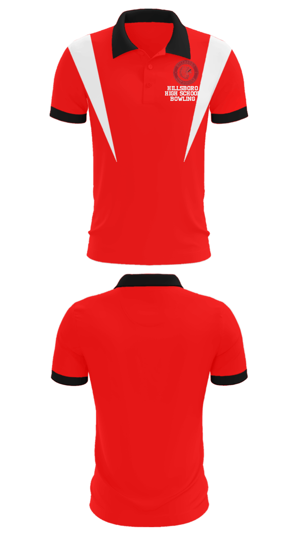 Short Sleeve Performance Polo, Hillsboro High School Bowling, Bowling, Teamtime, Team time, sublimation, custom sports apparel, team uniforms, spirit wear, spiritwear, sports uniforms, custom shirts, team store, custom team store, fundraiser sports, apparel fundraiser